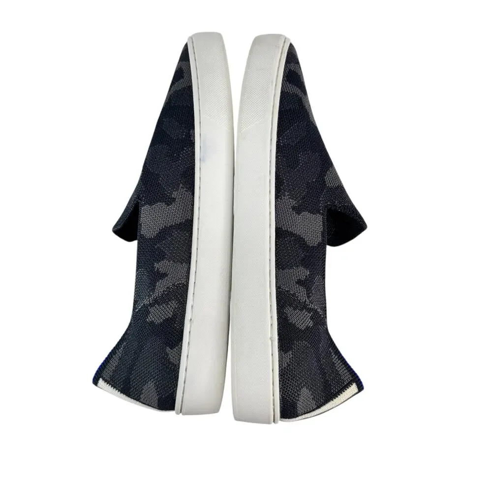 Rothy's The Original Slip-On Sneaker Camo Print Knit Uppers Washable Gray 10